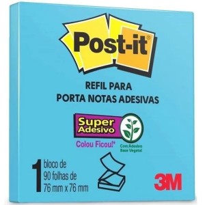 POST-IT NOTAS ADESIVAS AZUL ELECTRIC 90FLS 76X76MM 3M