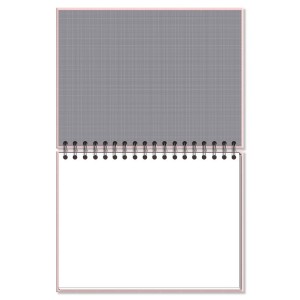 CADERNO DE LETTERING ROSA QUADRICULADO C/ 40 FOLHAS BRANCAS FINA IDEIA