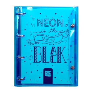 FICHARIO UNIV COLOR AZUL NEON BUBBLE DAC