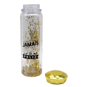 GARRAFA DIAMOND 450ML JAMAIS DESISTA - ZONA CRIATIVA