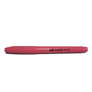 CANETA MARCA TEXTO LUMINI PASTEL CEREJA CIS