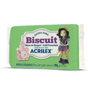 MASSA PARA BISCUIT VERDE MUSGO 90G ACRILEX