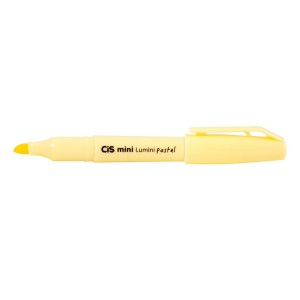 CANETA MARCA TEXTO MINI LUMINI PASTEL AMARELO CIS