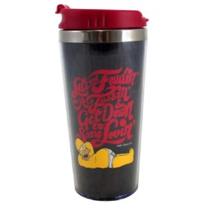 COPO TÉRMICO PARA VIAGEM HOMER SIMPSONS HOMEROLOGY 450ML COM TAMPA ZONA CRIATIVA