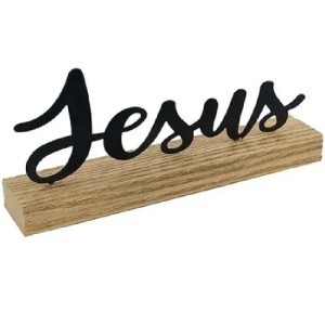 ENFEITE DECORATIVO JESUS PRETO FOSCO