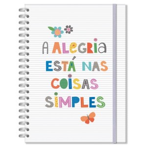 CADERNO UNIVERSITÁRIO 96FLS FRASES COLORIDAS FINA IDEIA