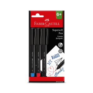 CANETA SUPERSOFT PEN 1.0 3 CORES FABER-CASTELL