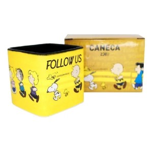 CANECA CUBO 300ML SNOOPY FOLLOW US CUBO ZONA CRIATIVA